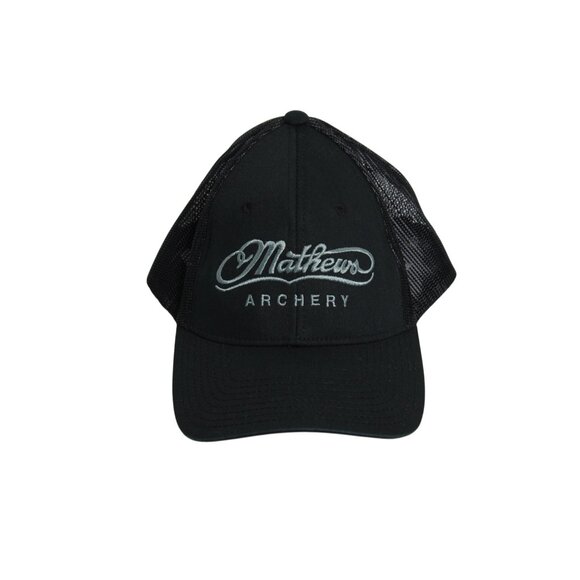 Mathews Archery Black Mesh Outdoor Hunting Snapback Trucker Cap Hat OSFM - Picture 1 of 6